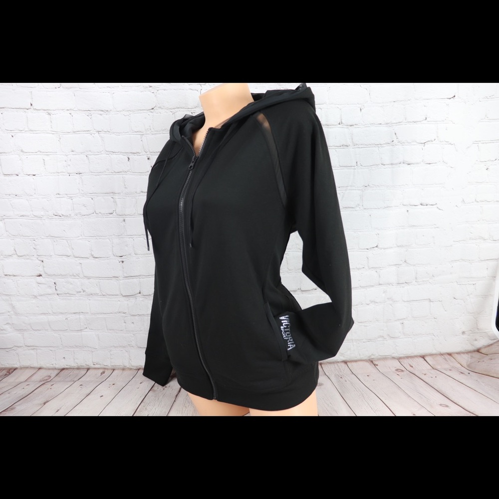 VS Victoria Sport Full Zip Hoodie Jacket In Black - Picture 6 of 8